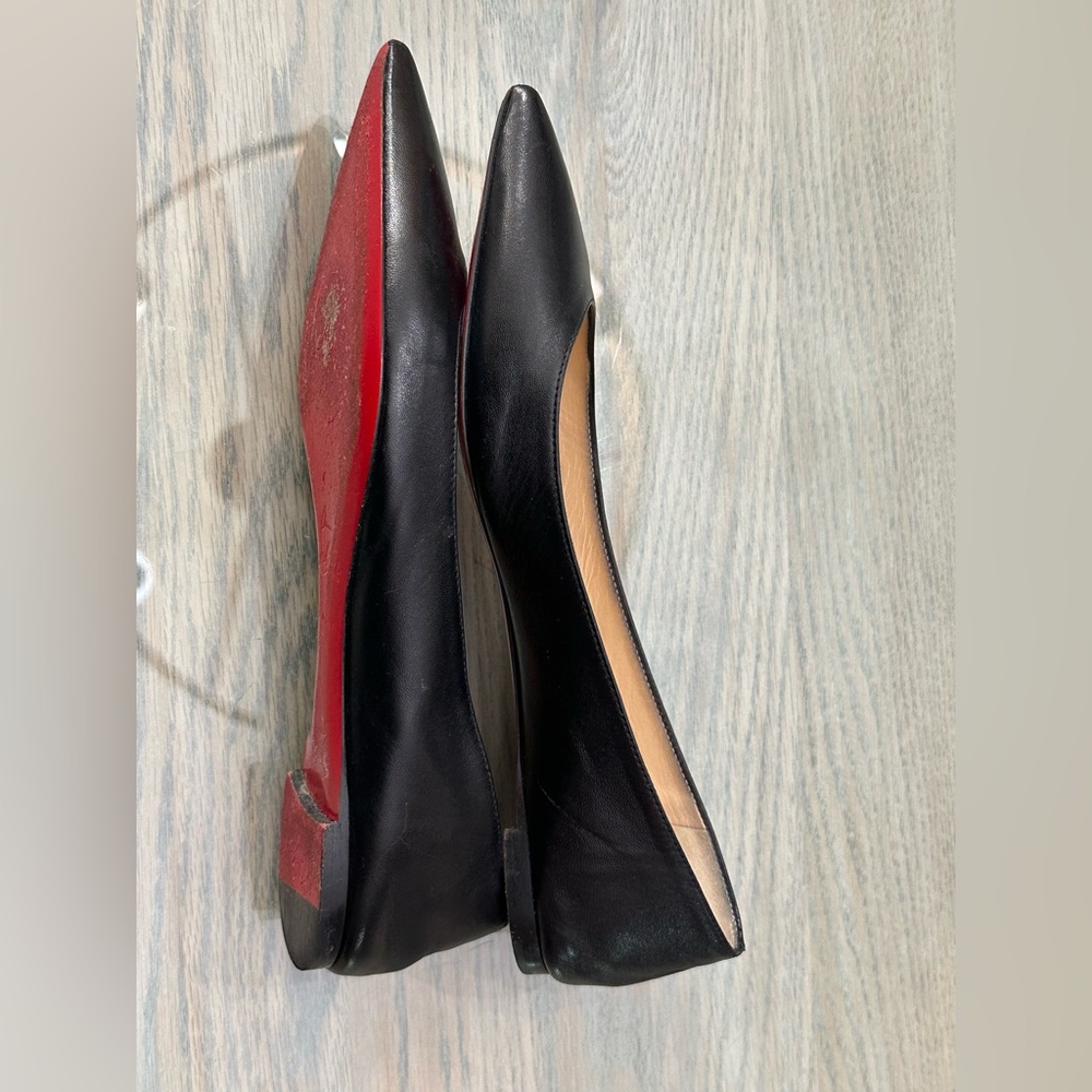 Christian Louboutin Black Pointed Flats - Picture 11 of 14